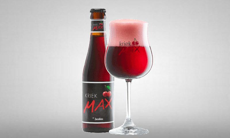 Max Kriek flesje en glas Max Kriek flesje en glas